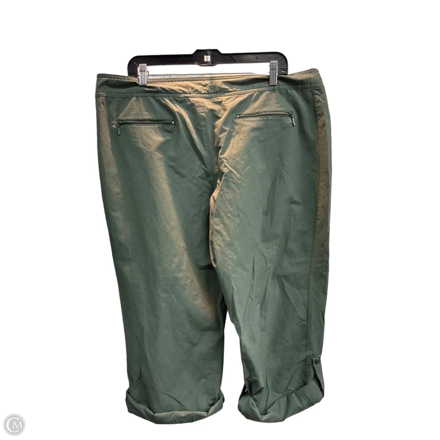 Athletic Capris By Danskin In Green, Size: Xxl