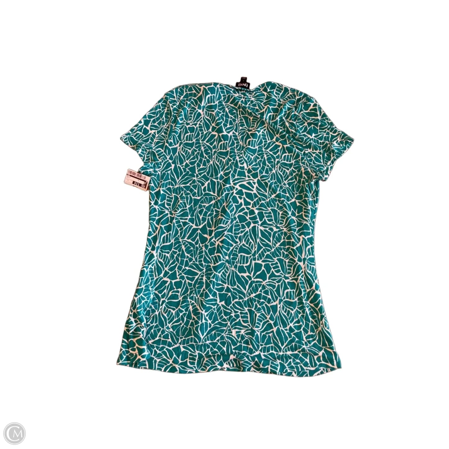 Top Short Sleeve By Inc In Green, Size: L