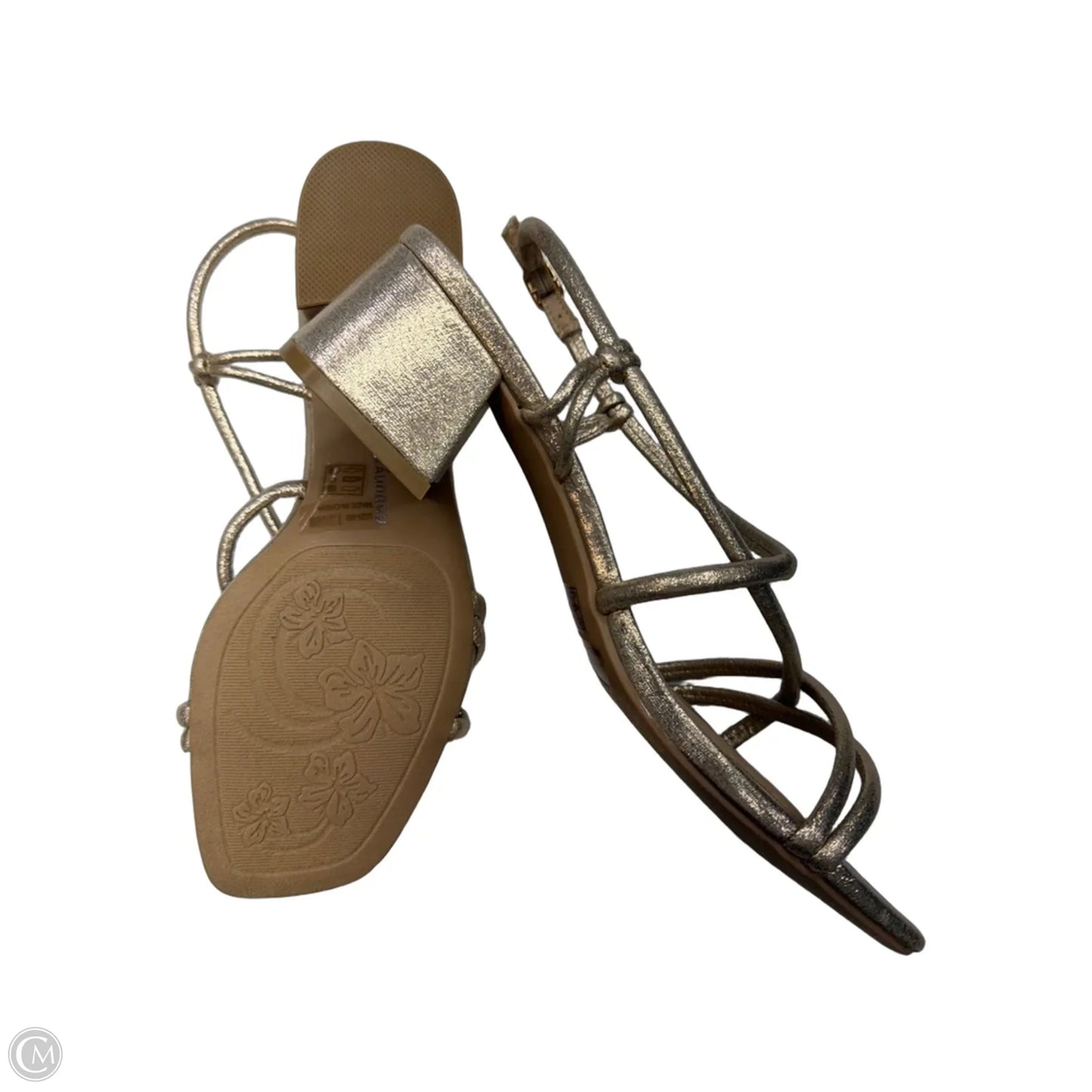 Sandals Heels Block By Chinese Laundry In Rose Gold, Size: 6.5