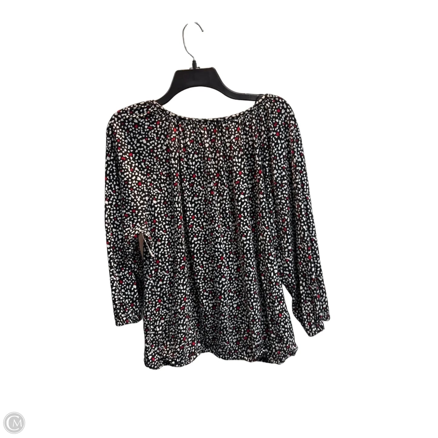 Top 3/4 Sleeve By Michael By Michael Kors In Black, Size: Xl