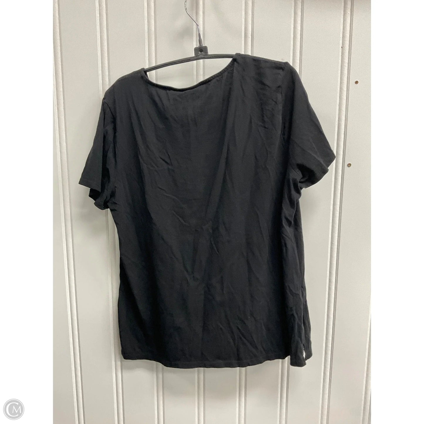 Top Short Sleeve By Chicos In Black, Size: L