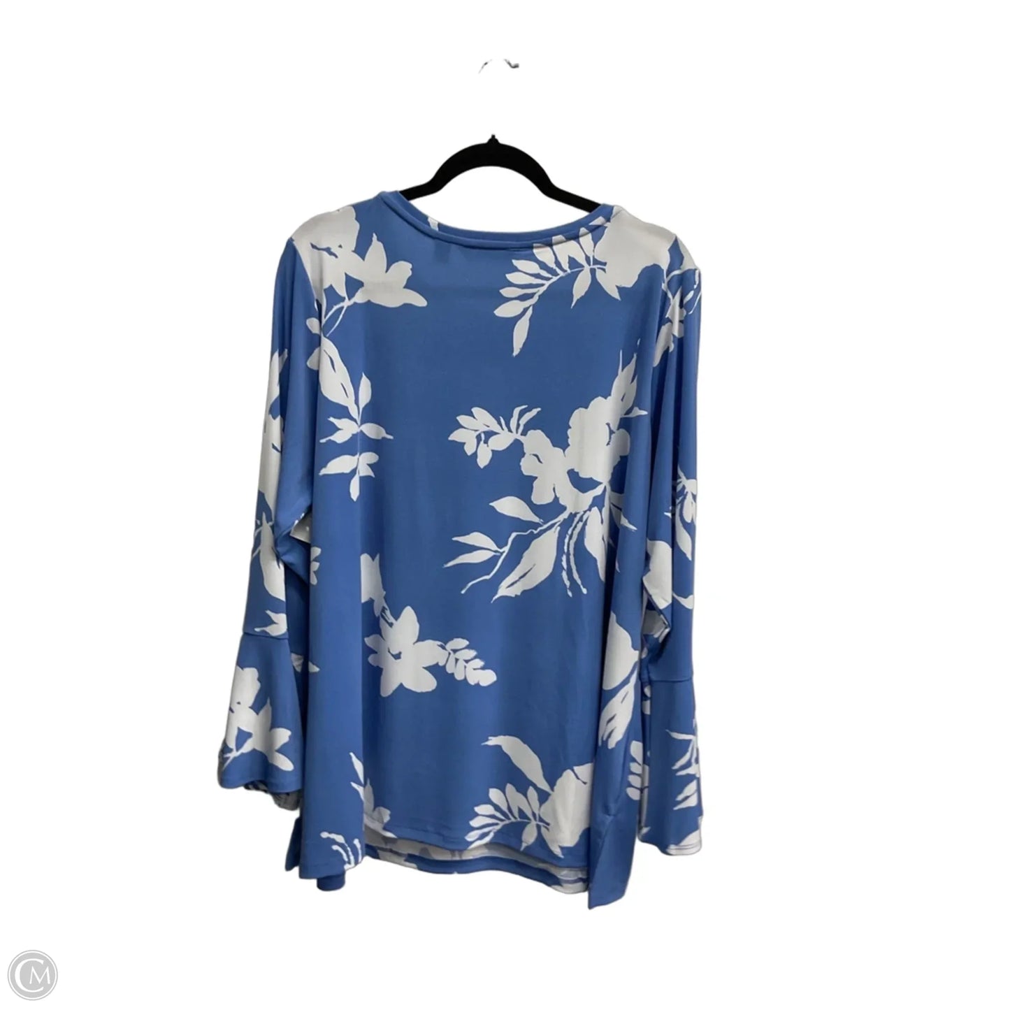 Top 3/4 Sleeve By Dennis Basso Qvc In Floral Print, Size: 2x