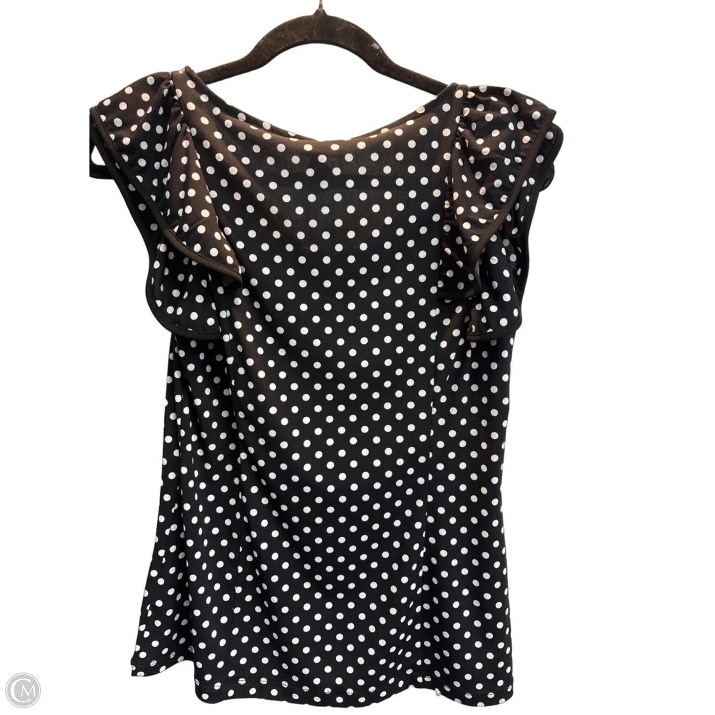 Top Short Sleeve By East 5th In Polkadot Pattern, Size: M