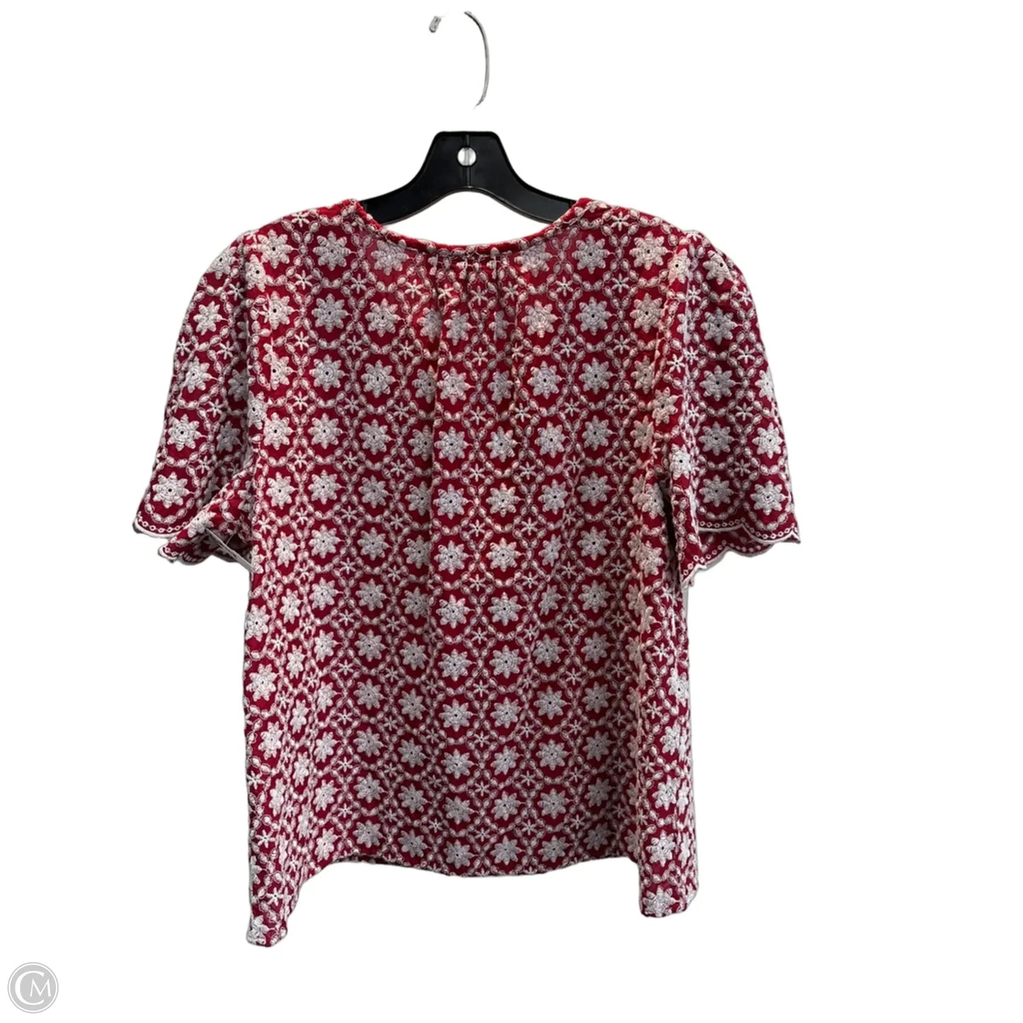Top 3/4 Sleeve By Loft In Red, Size: L