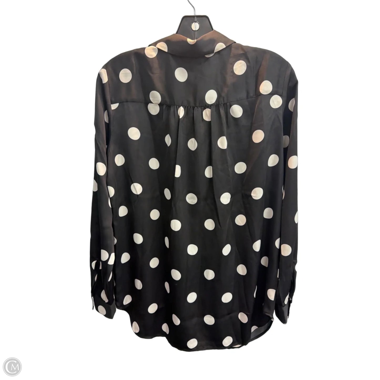 Blouse Long Sleeve By Ann Taylor In Polkadot Pattern, Size: S