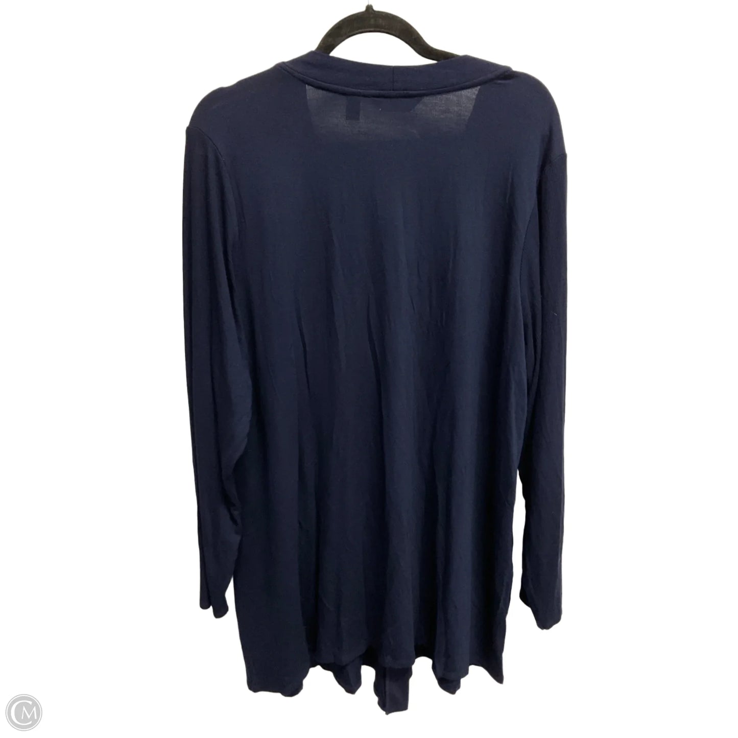 Cardigan By Susan Graver In Navy, Size: 2x