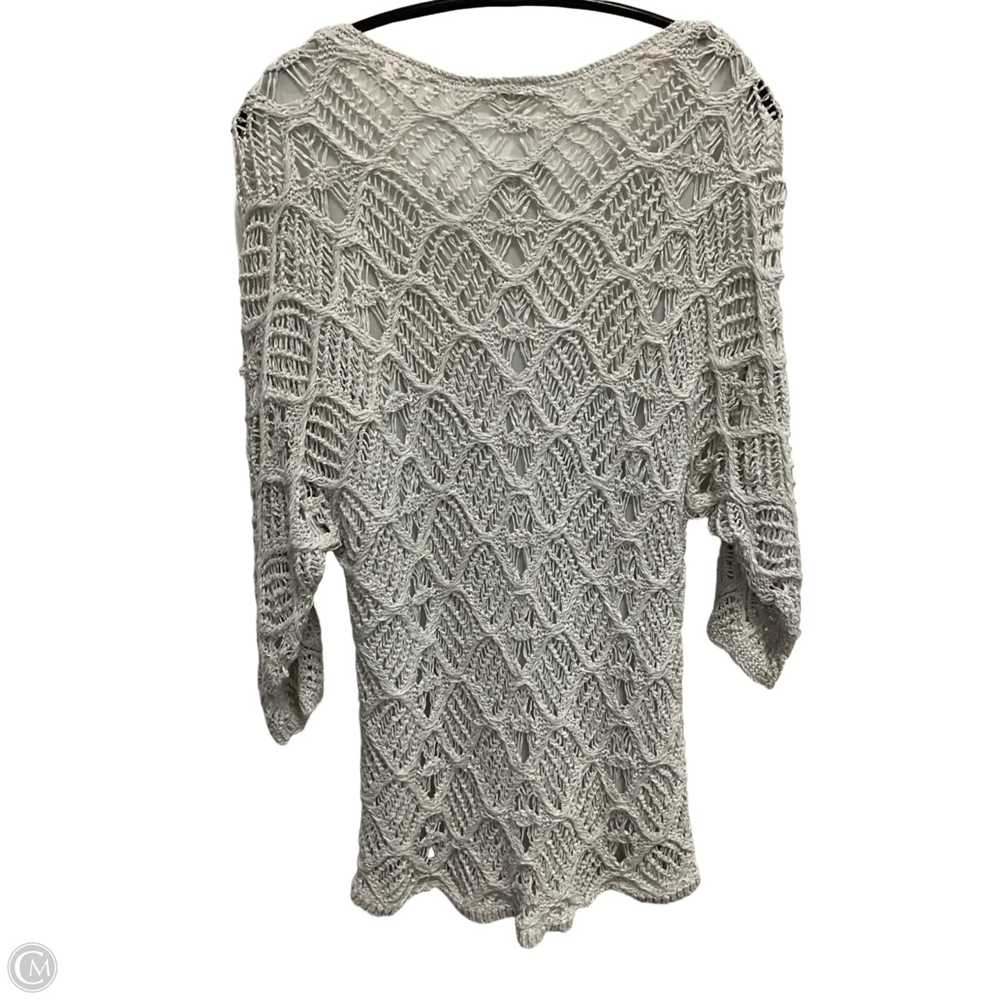 Sweater By Chicos In Silver, Size: S