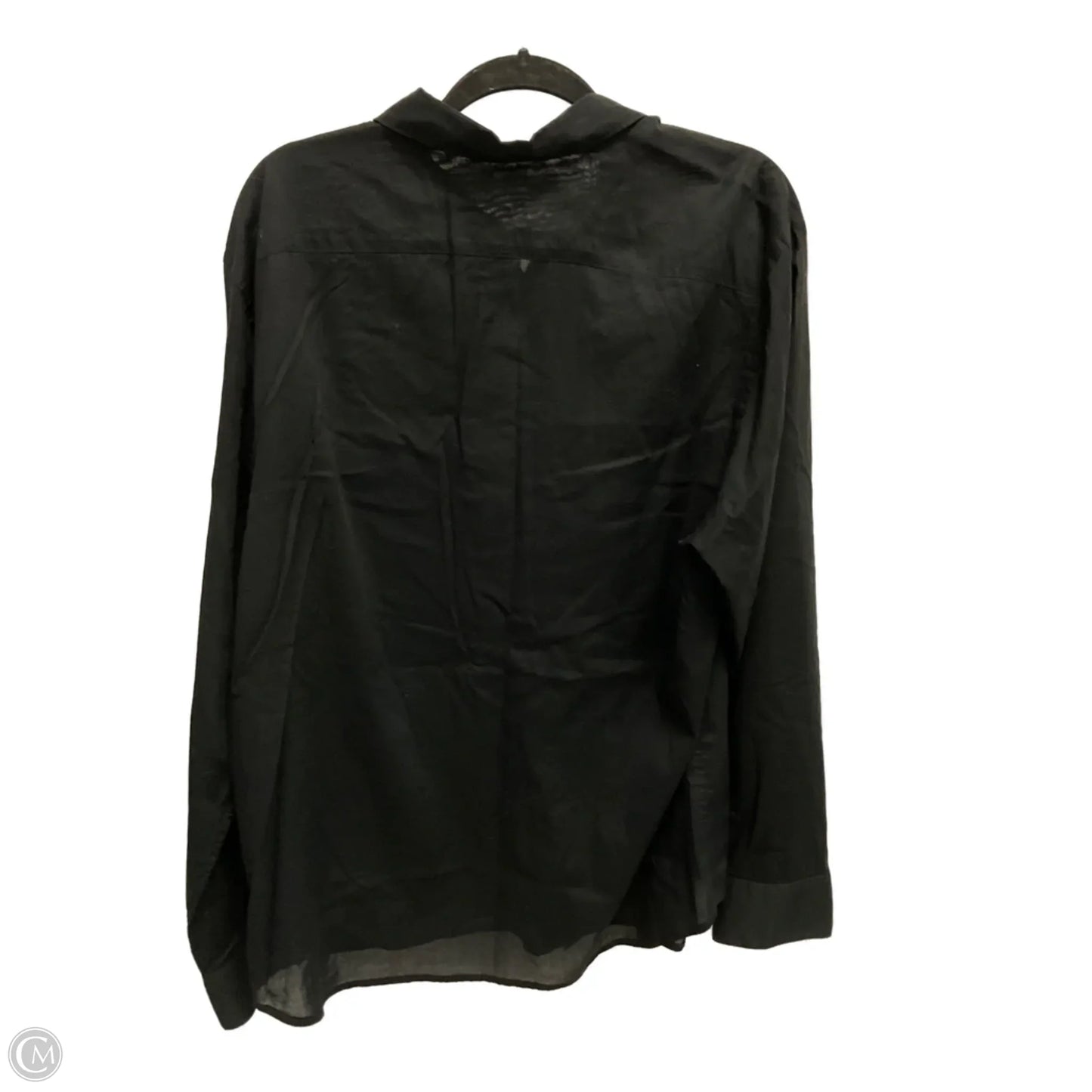 Top Long Sleeve By Theory In Black, Size: Xxl