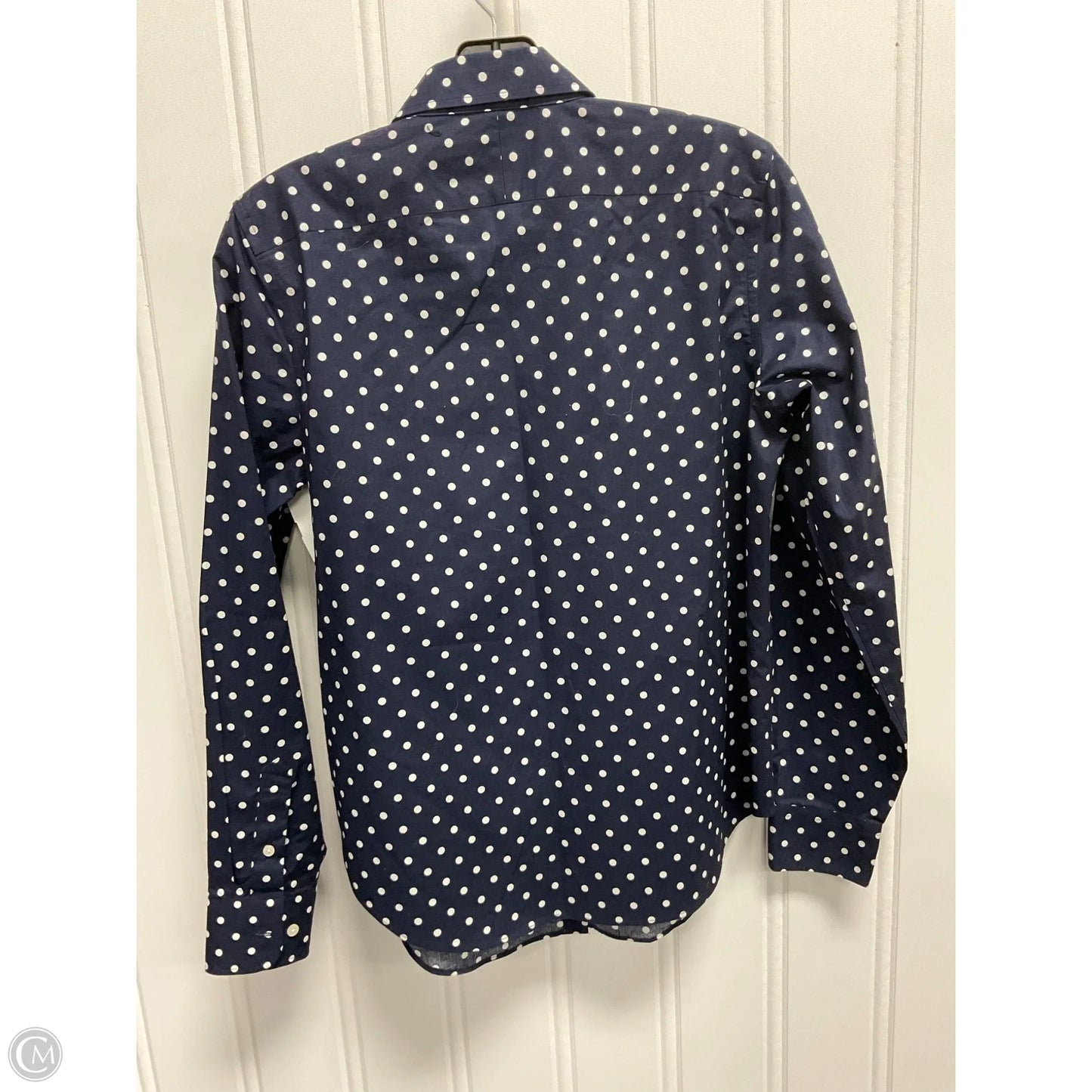 Top Long Sleeve By Lauren By Ralph Lauren In Polkadot Pattern, Size: S