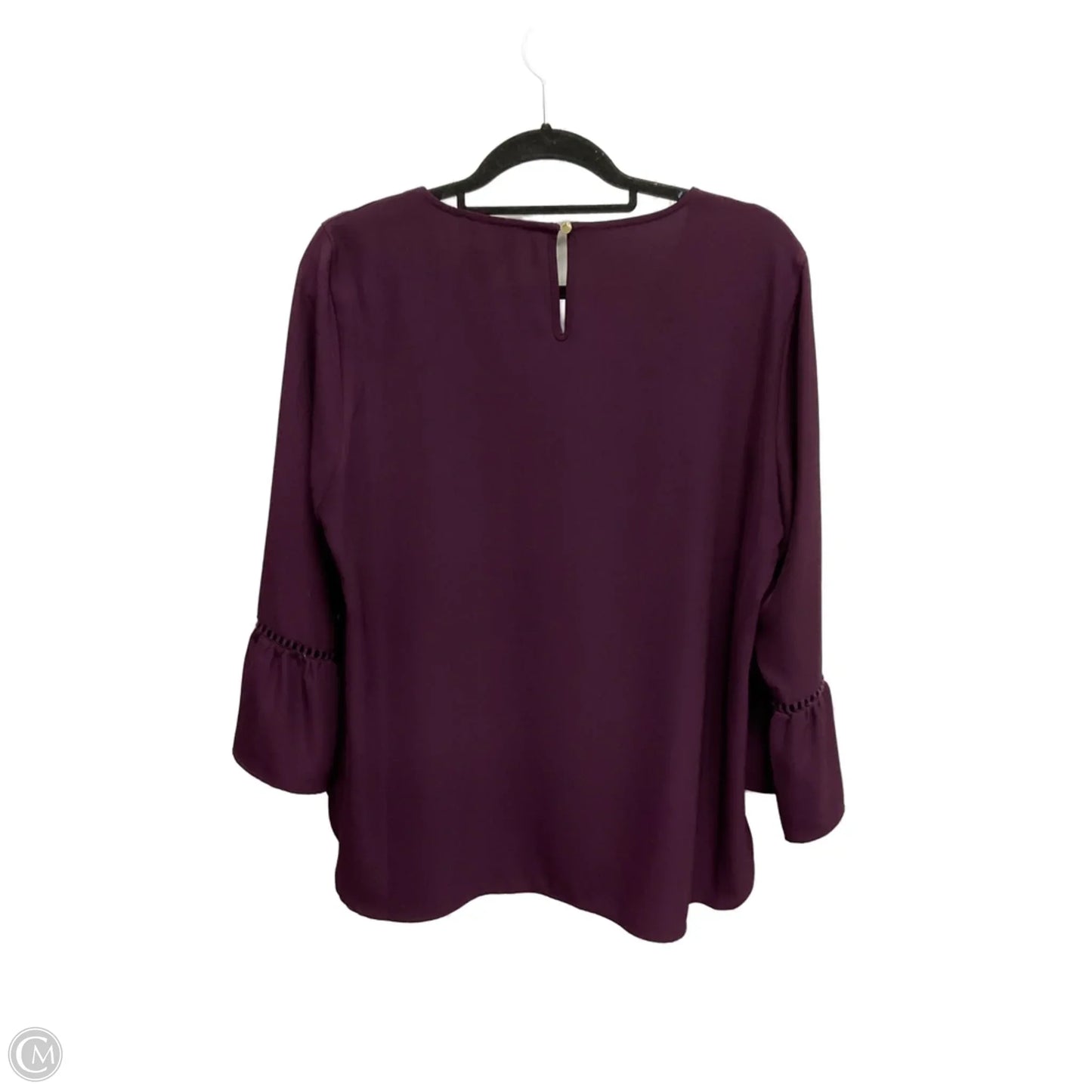 Top Long Sleeve By Calvin Klein In Purple, Size: L