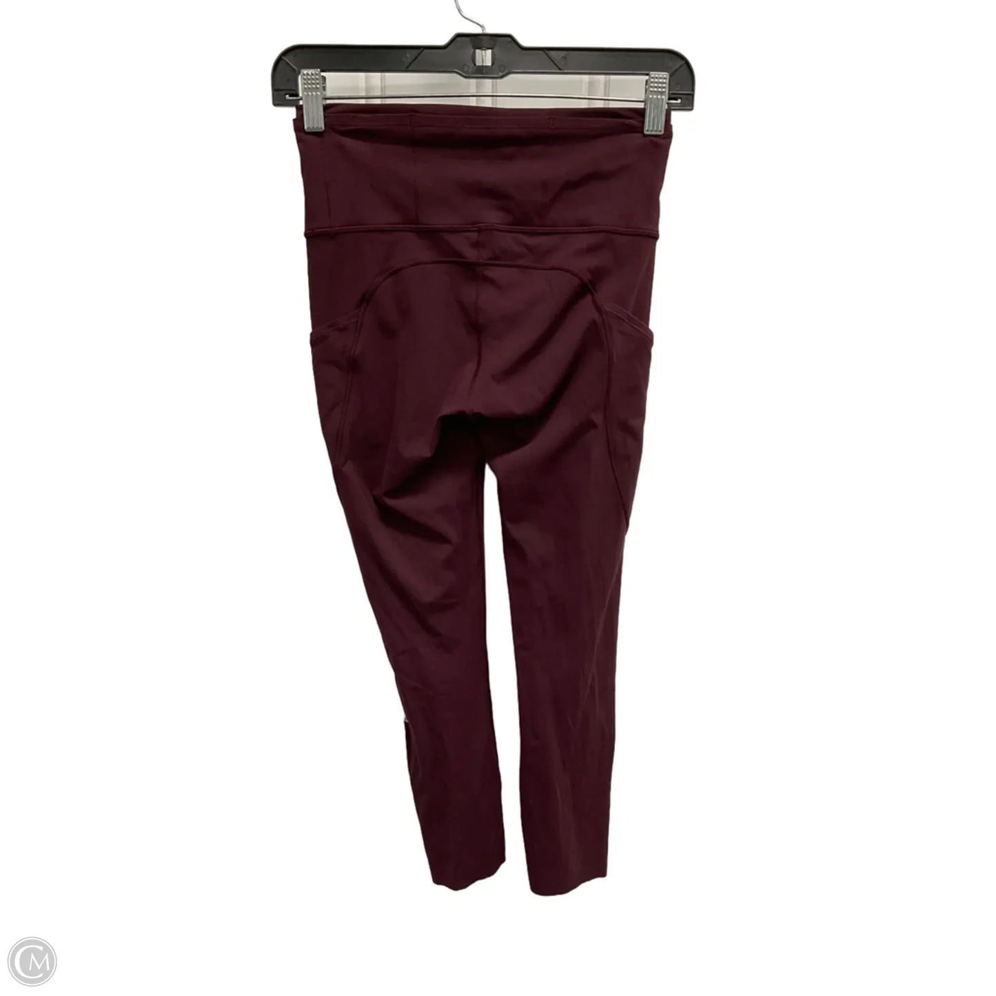 Athletic Leggings By Lululemon In Maroon, Size: 4