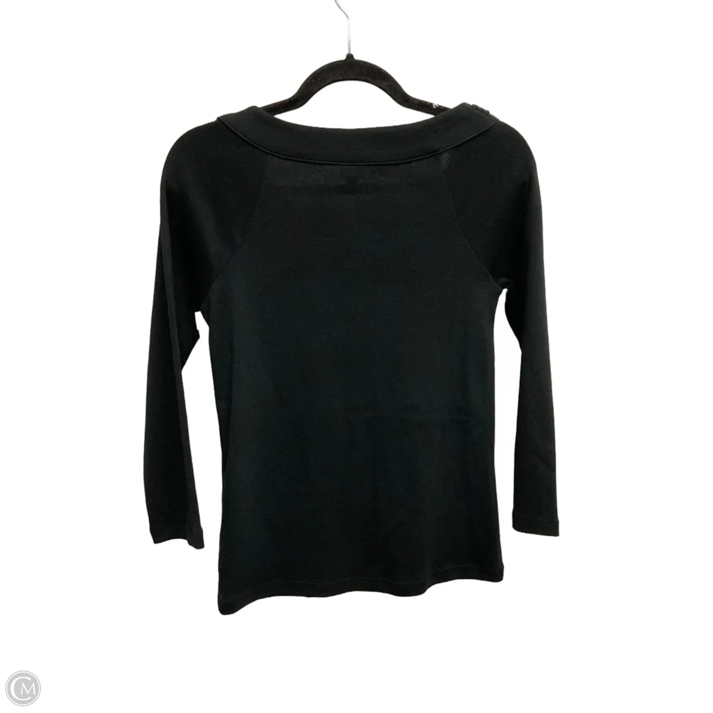 Top Long Sleeve By Rafaella In Black, Size: S