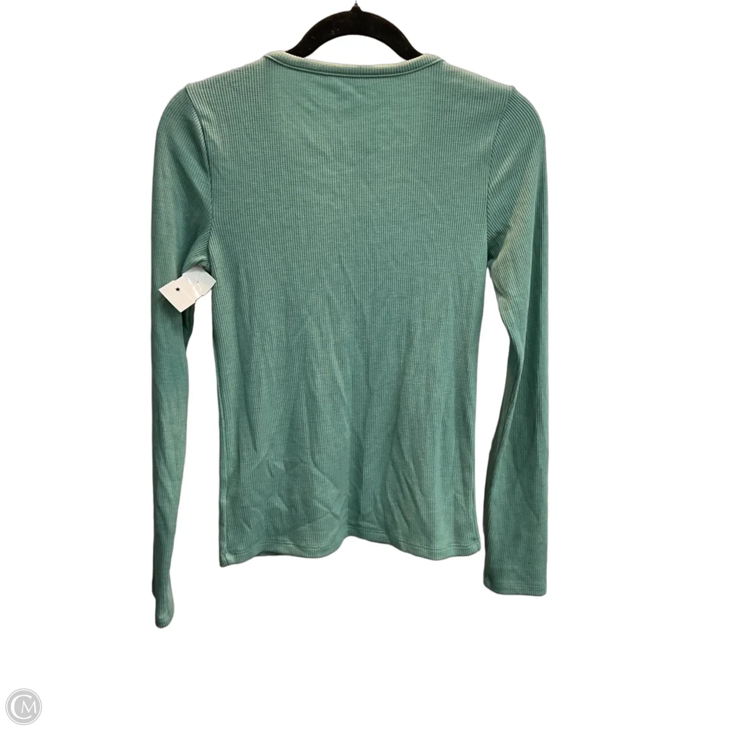 Top Long Sleeve Basic By American Eagle In Aqua, Size: M