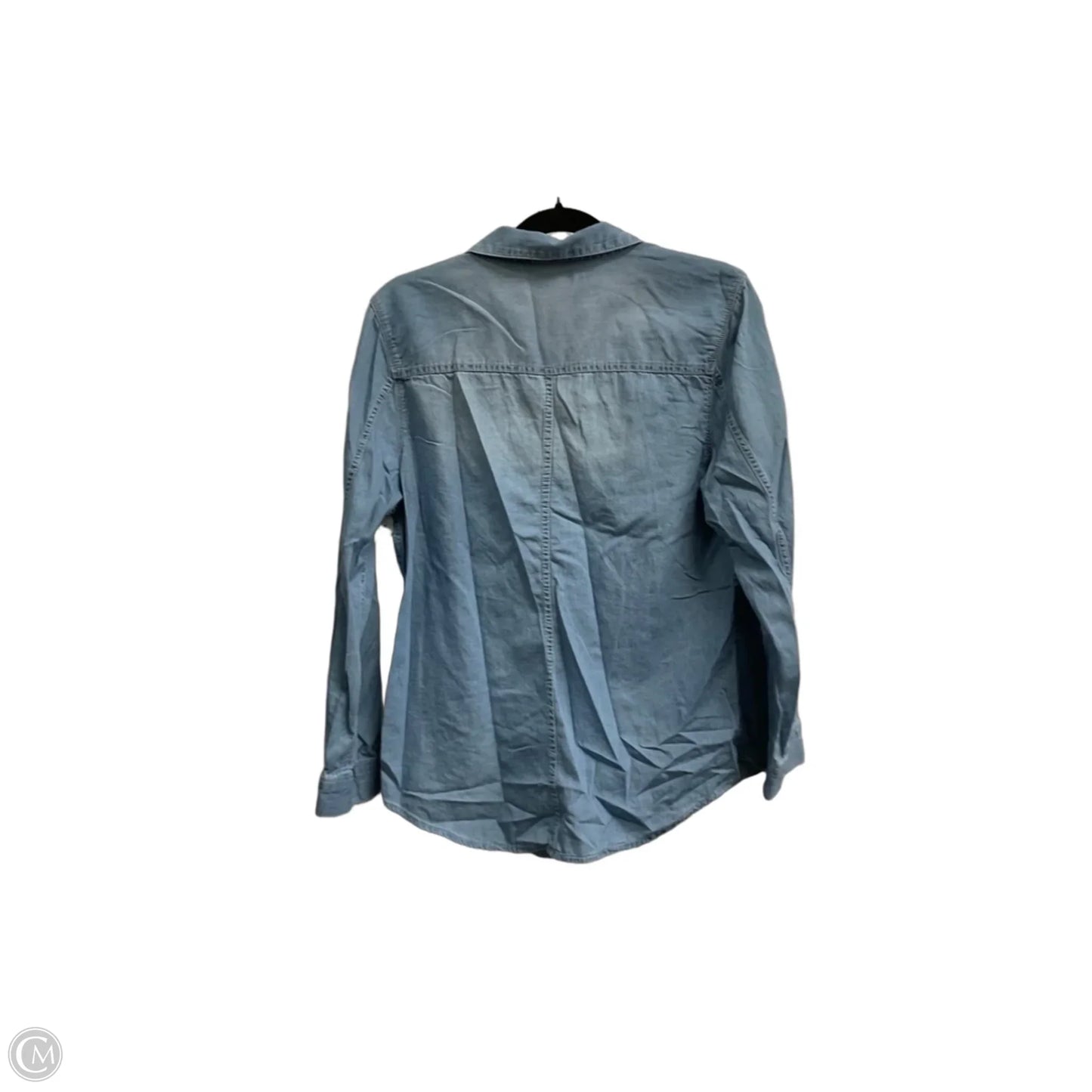 Top Long Sleeve By Calvin Klein In Blue, Size: Xl