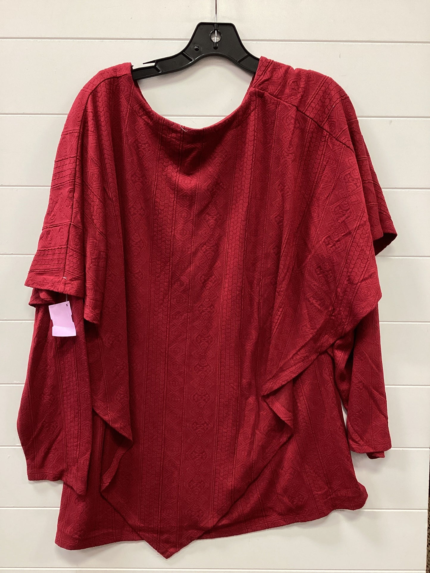 Top Ls By Indigo Soul In Red, Size:2X
