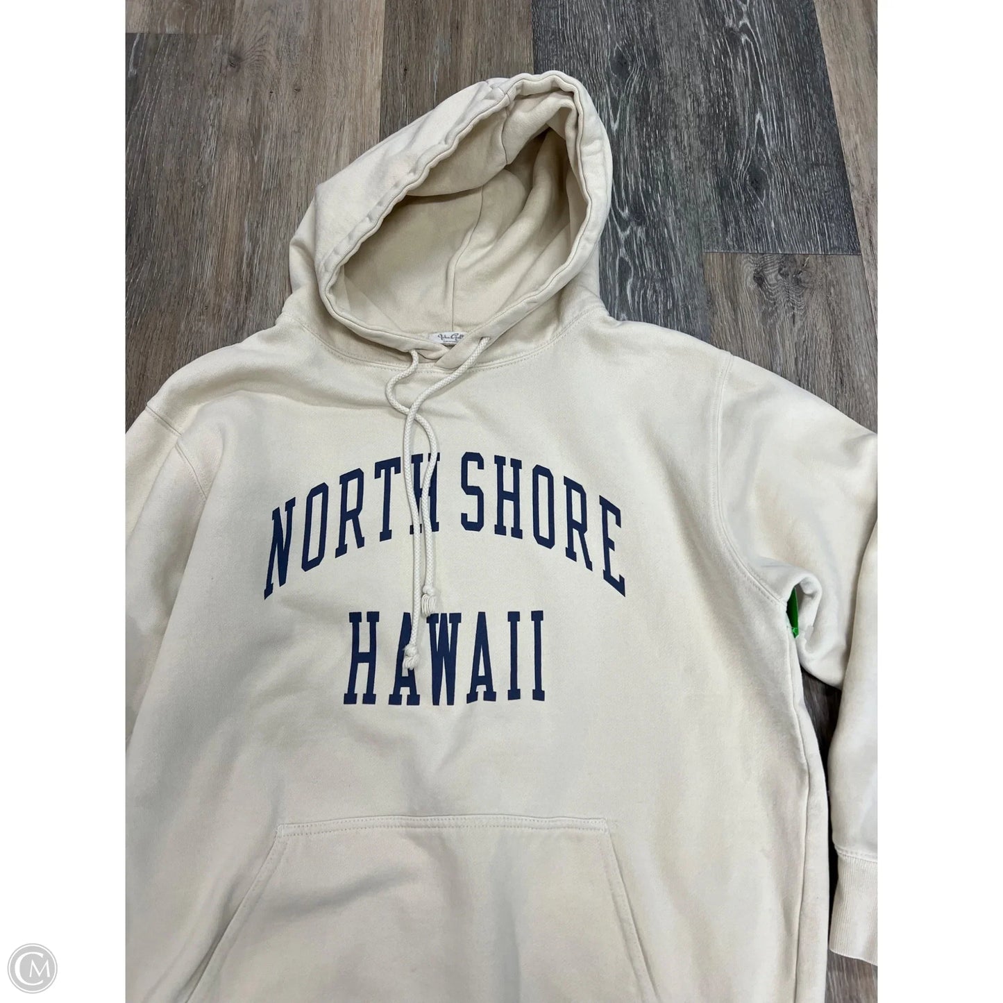 Sweatshirt Hoodie By John Galt In Cream, Size: Osfm