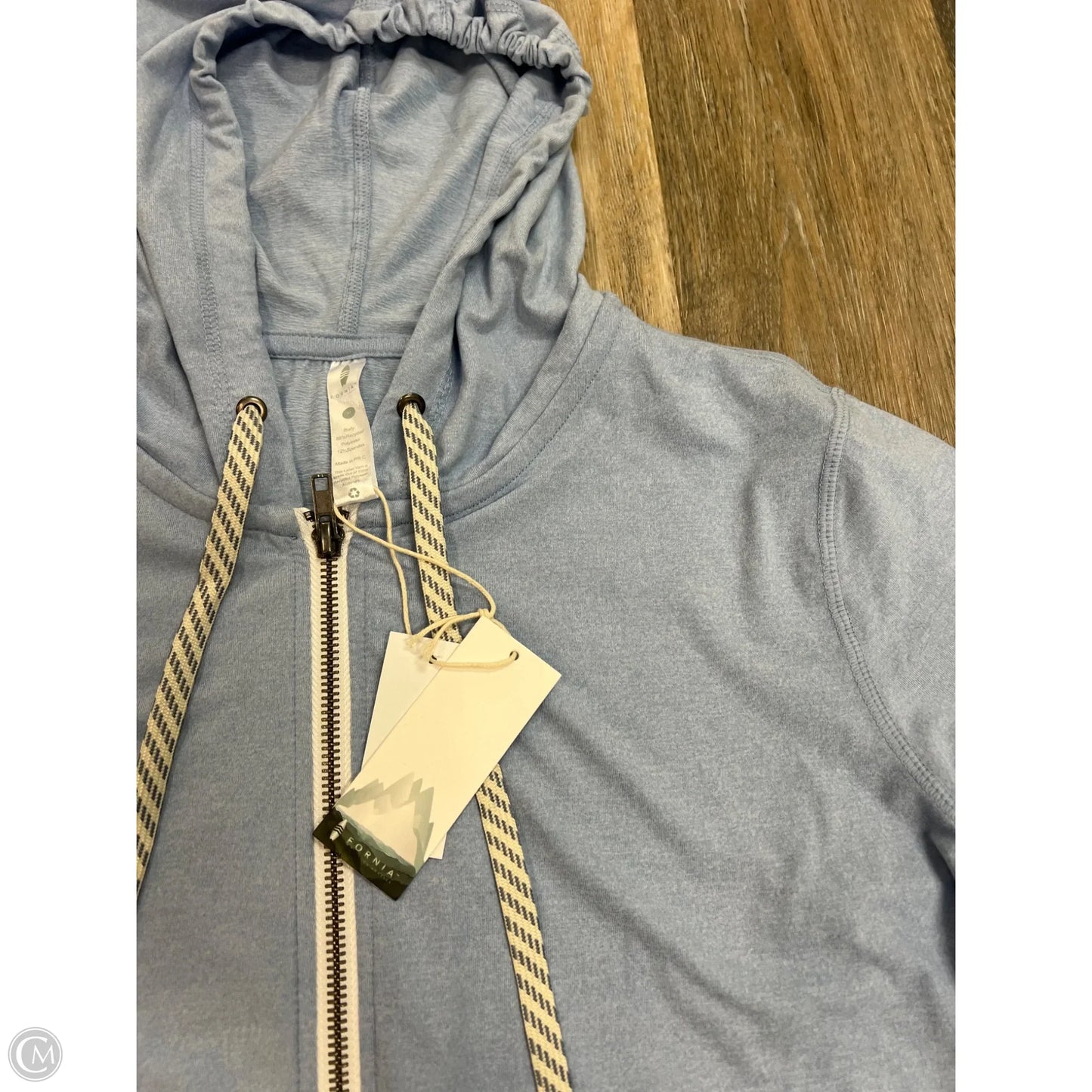 Athletic Sweatshirt Hoodie By Fornia In Blue, Size: M