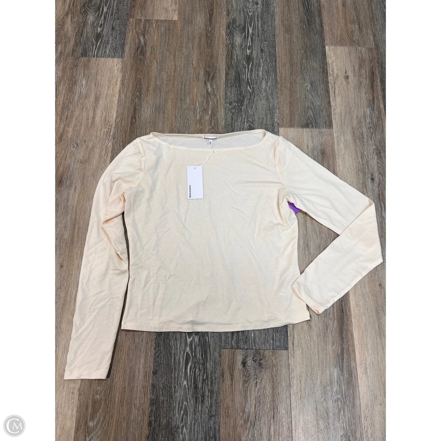 Top Long Sleeve By Reformation In Cream, Size: Xl
