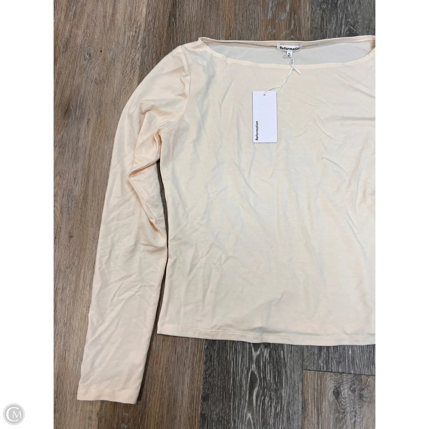 Top Long Sleeve By Reformation In Cream, Size: Xl