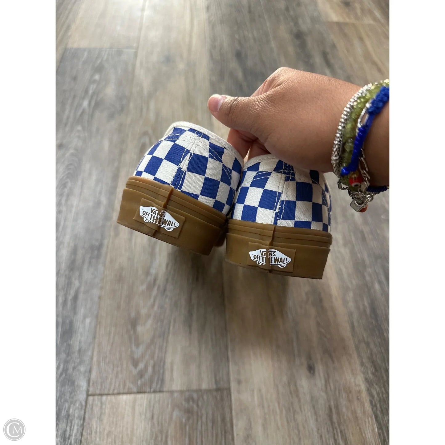 Shoes Sneakers By Vans In Blue & White, Size: 9.5