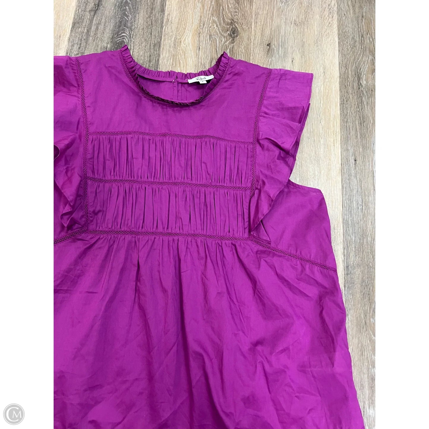 Blouse Short Sleeve By Rails In Purple, Size: S