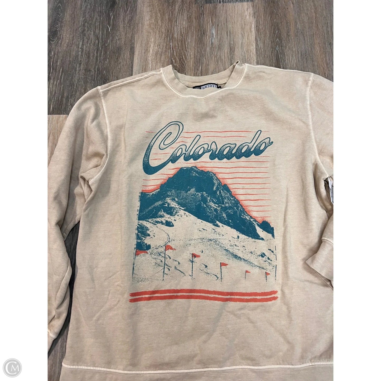 Sweatshirt Crewneck By Girl Dangerous In Tan, Size: M