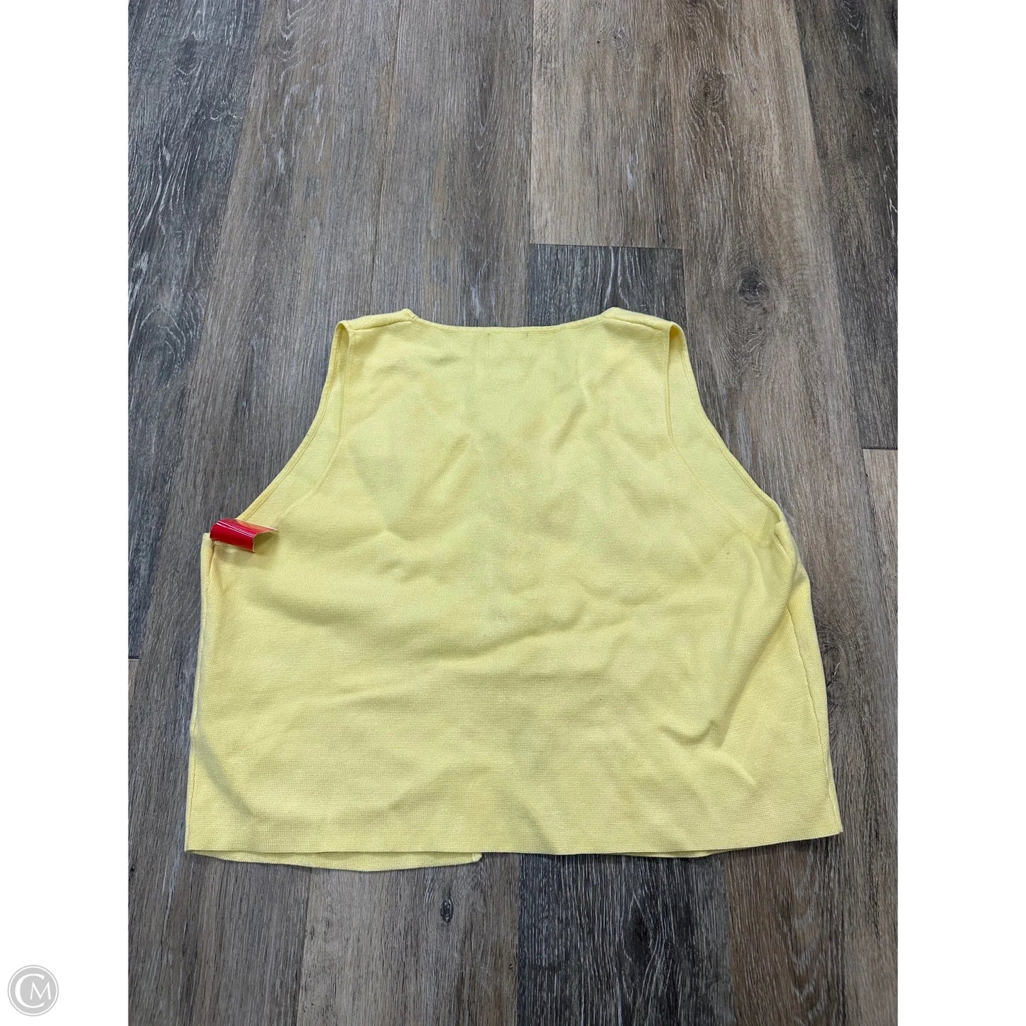 Vest Sweater By Milk & Honey In Yellow, Size: Xl