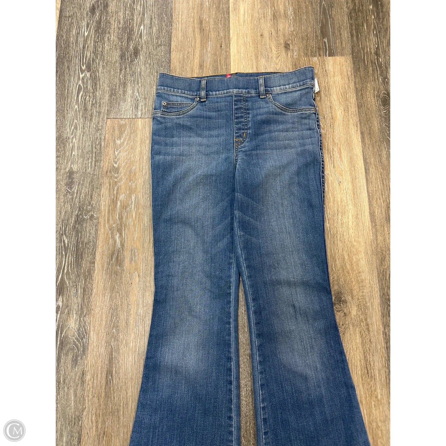 Jeans Flared By Spanx In Blue Denim, Size: M