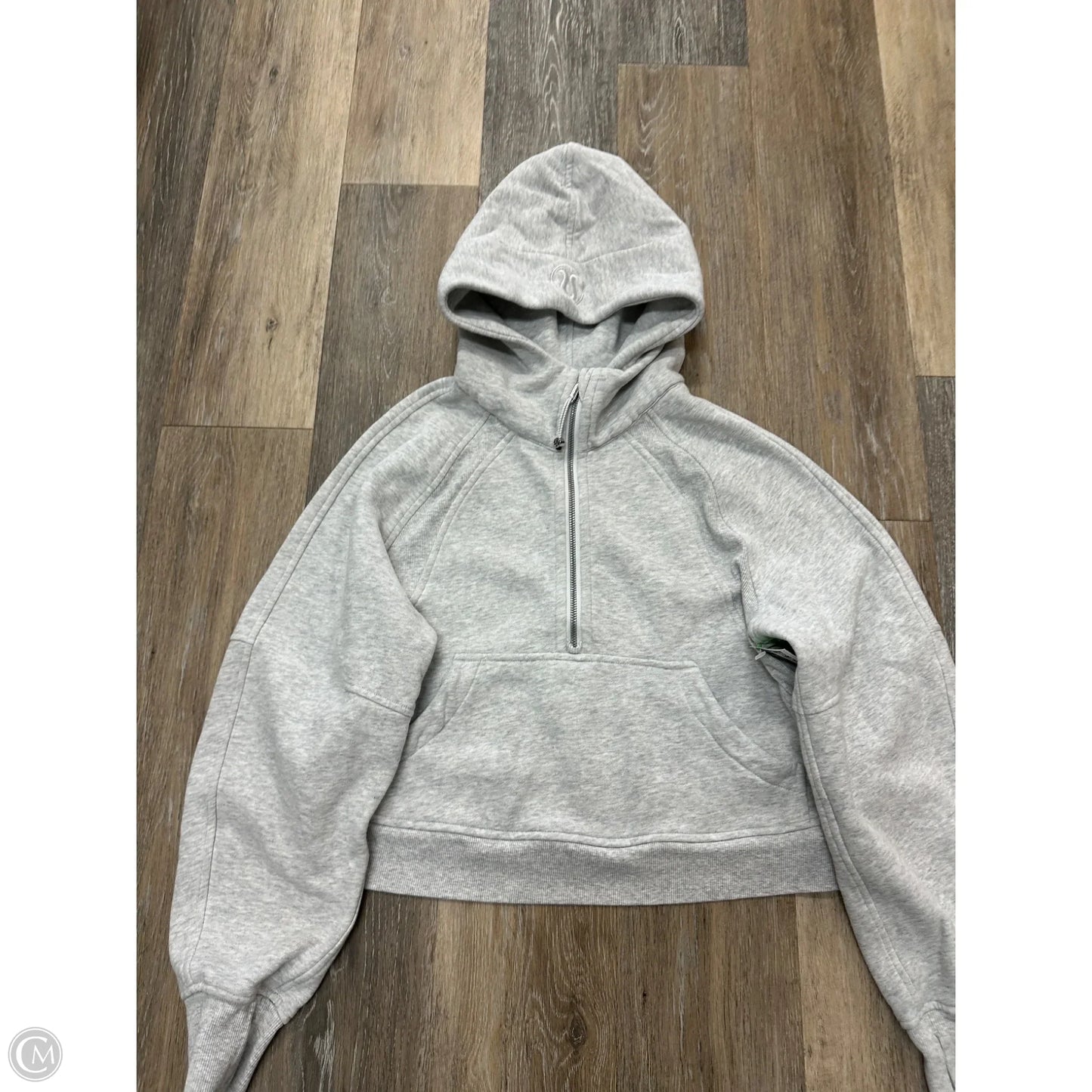 Athletic Sweatshirt Hoodie By Lululemon In Grey, Size: Xs