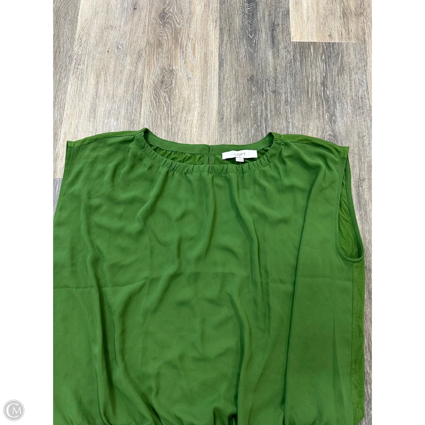Top Short Sleeve By Loft In Green, Size: L