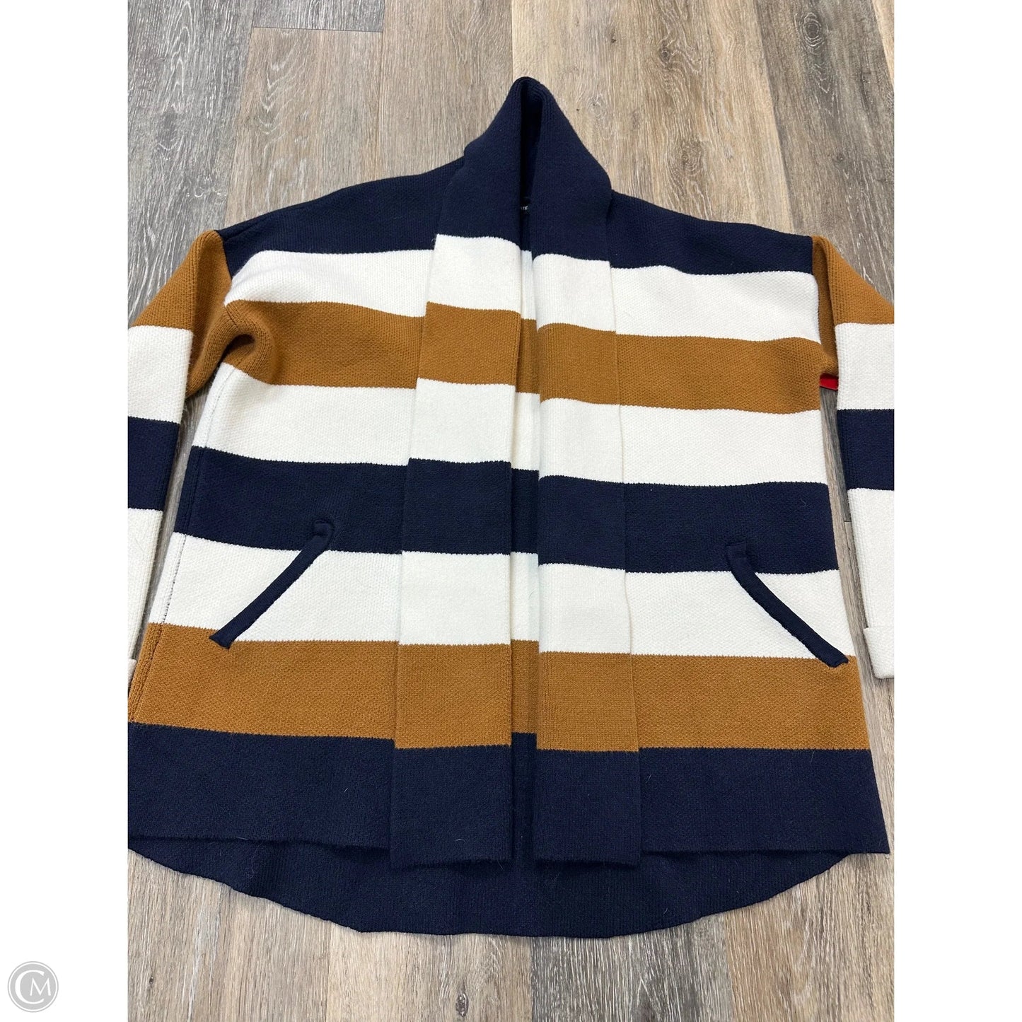 Sweater Cardigan By Fate In Striped Pattern, Size: Xl