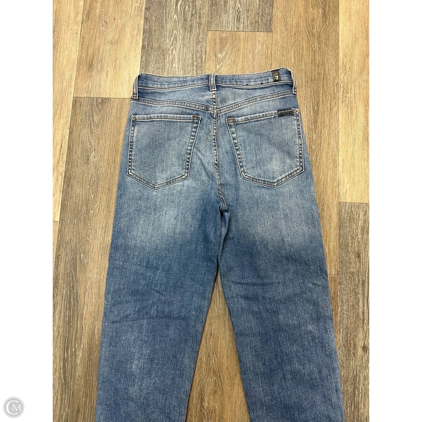 Jeans Straight By 7 For All Mankind In Blue Denim, Size: 4