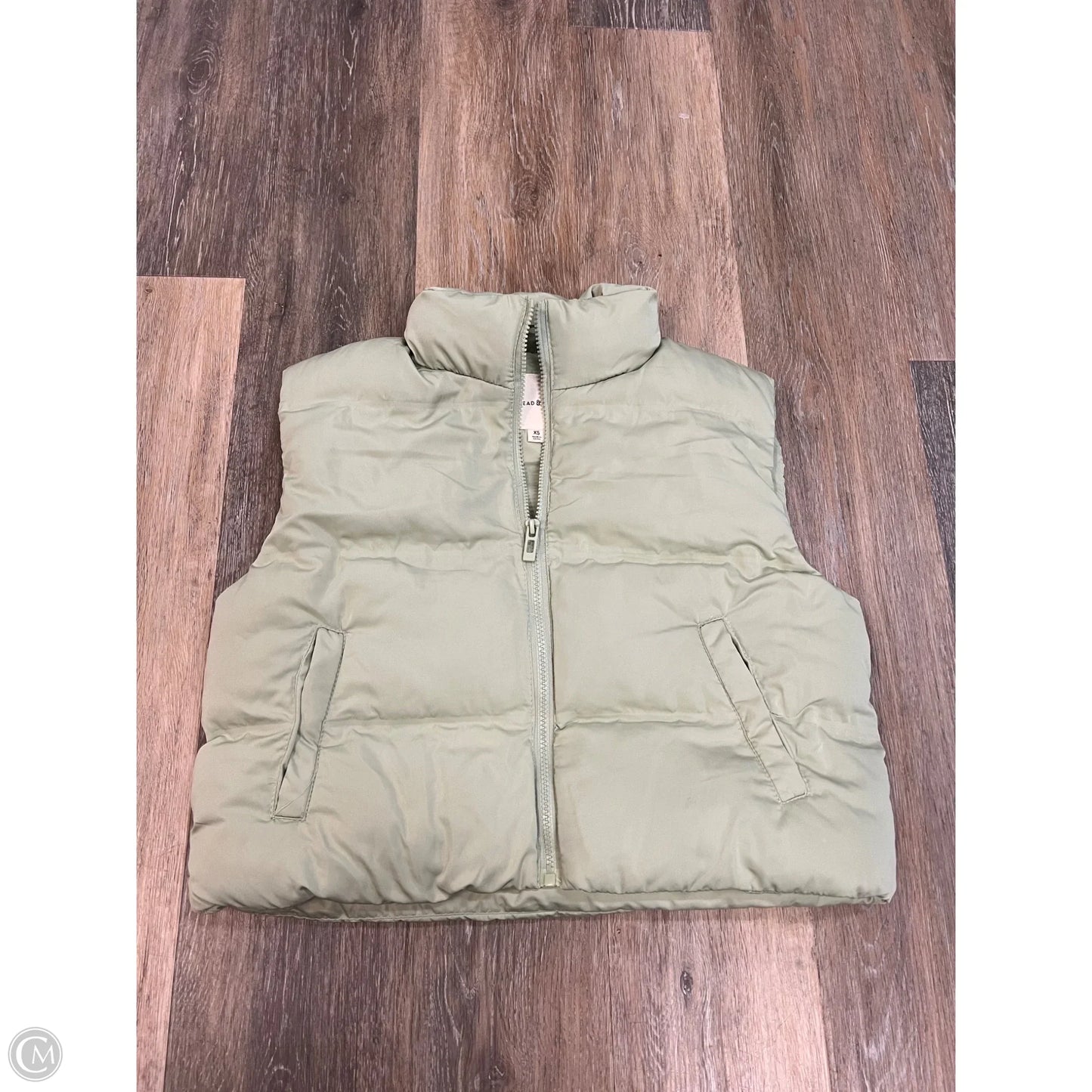 Vest Puffer & Quilted By Thread And Supply In Green, Size: Xs