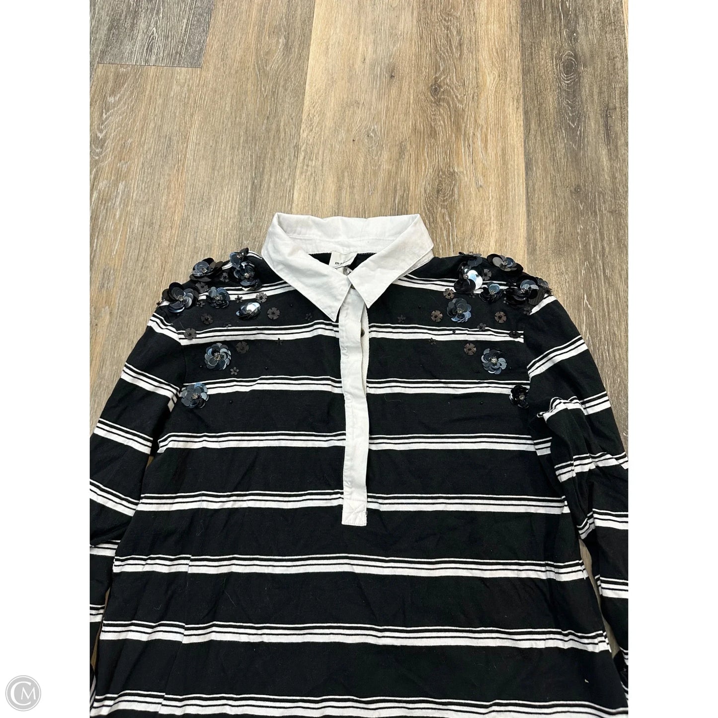 Top Long Sleeve By Maeve In Black, Size: M