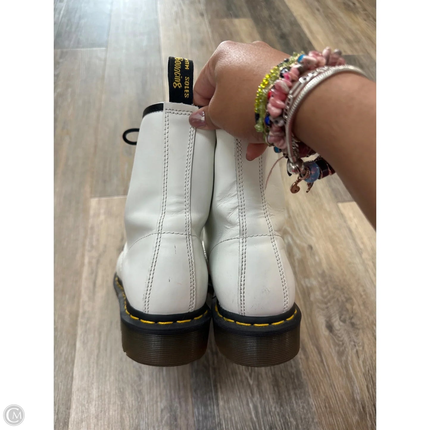 Boots Combat By Dr Martens In White, Size: 9