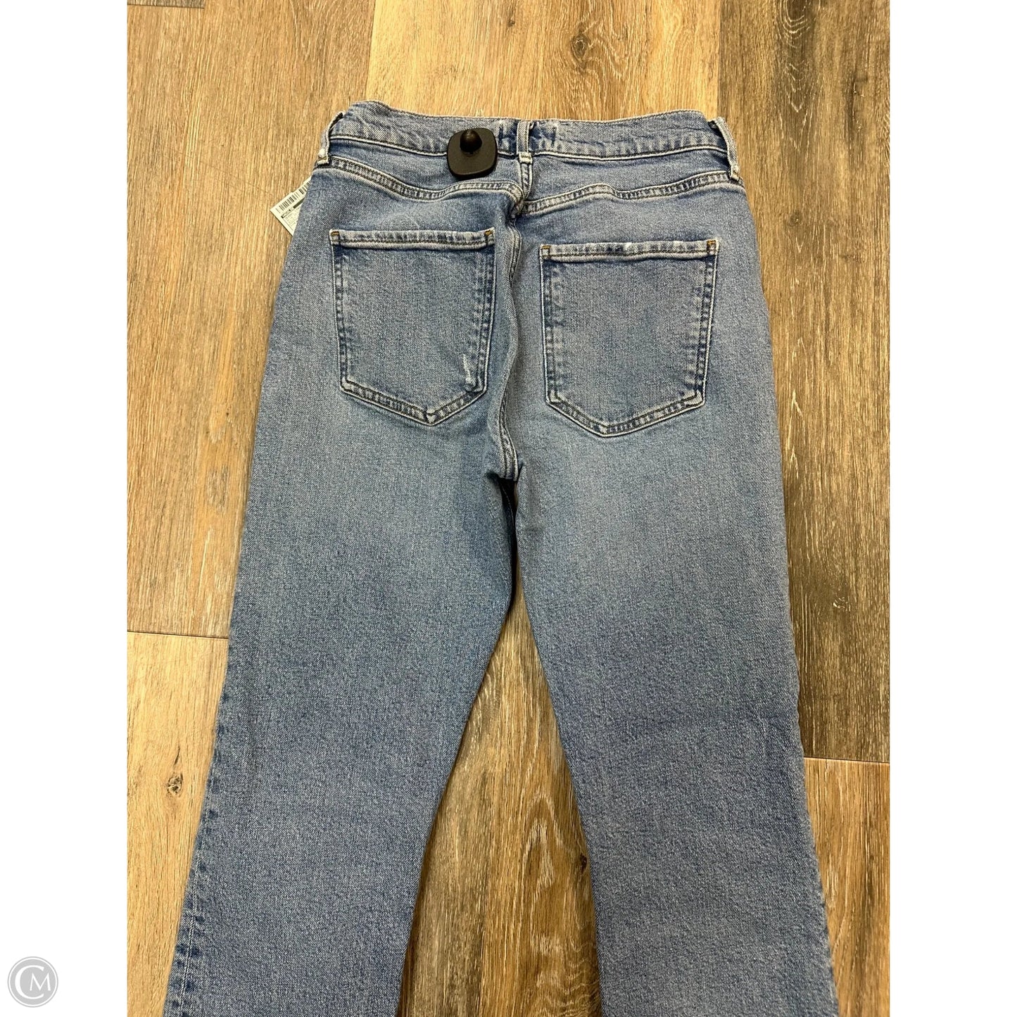Jeans Straight By Agolde In Blue Denim, Size: 4