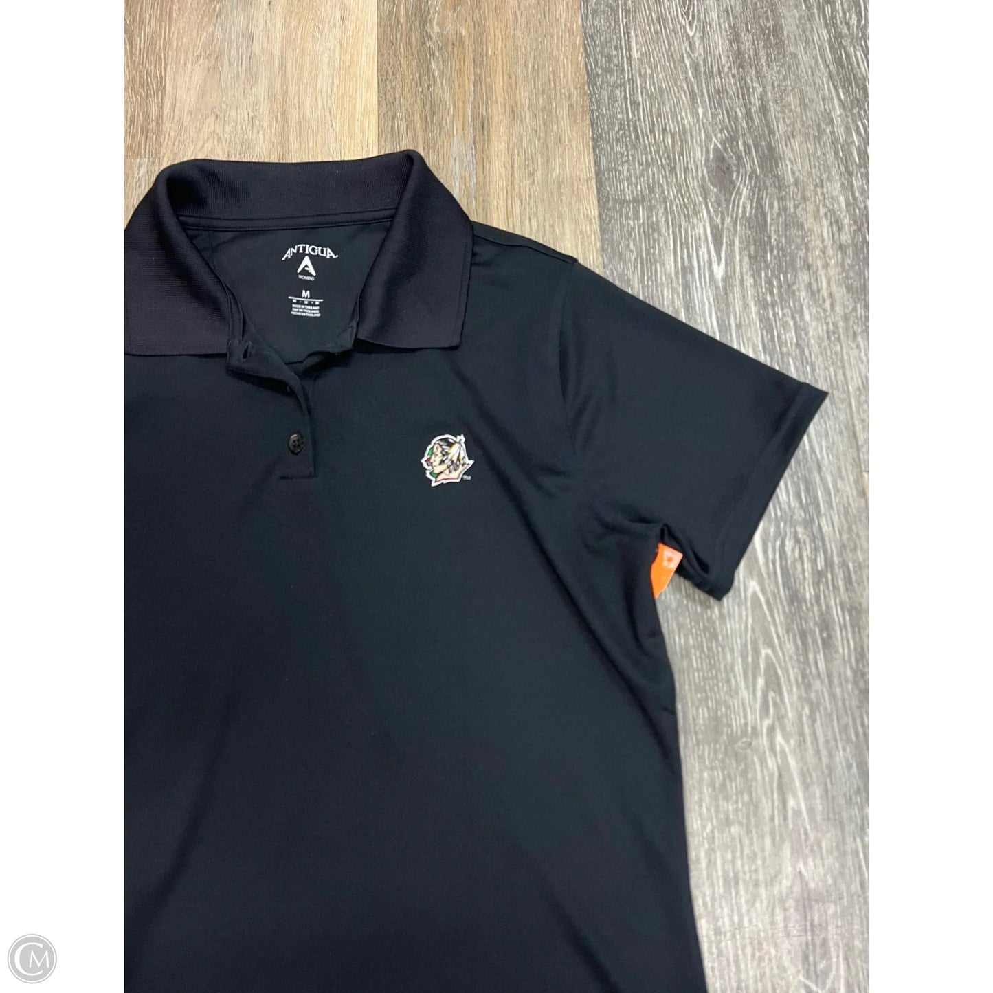 Athletic Top Short Sleeve By Antigua In Black, Size: M
