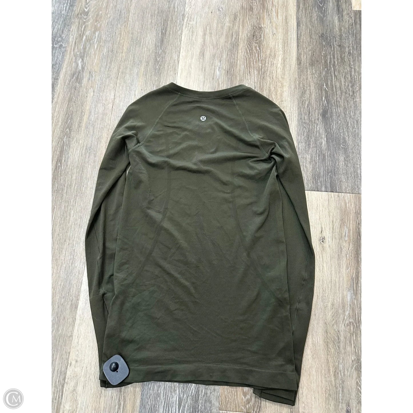 Athletic Top Long Sleeve Collar By Lululemon In Green, Size: 6