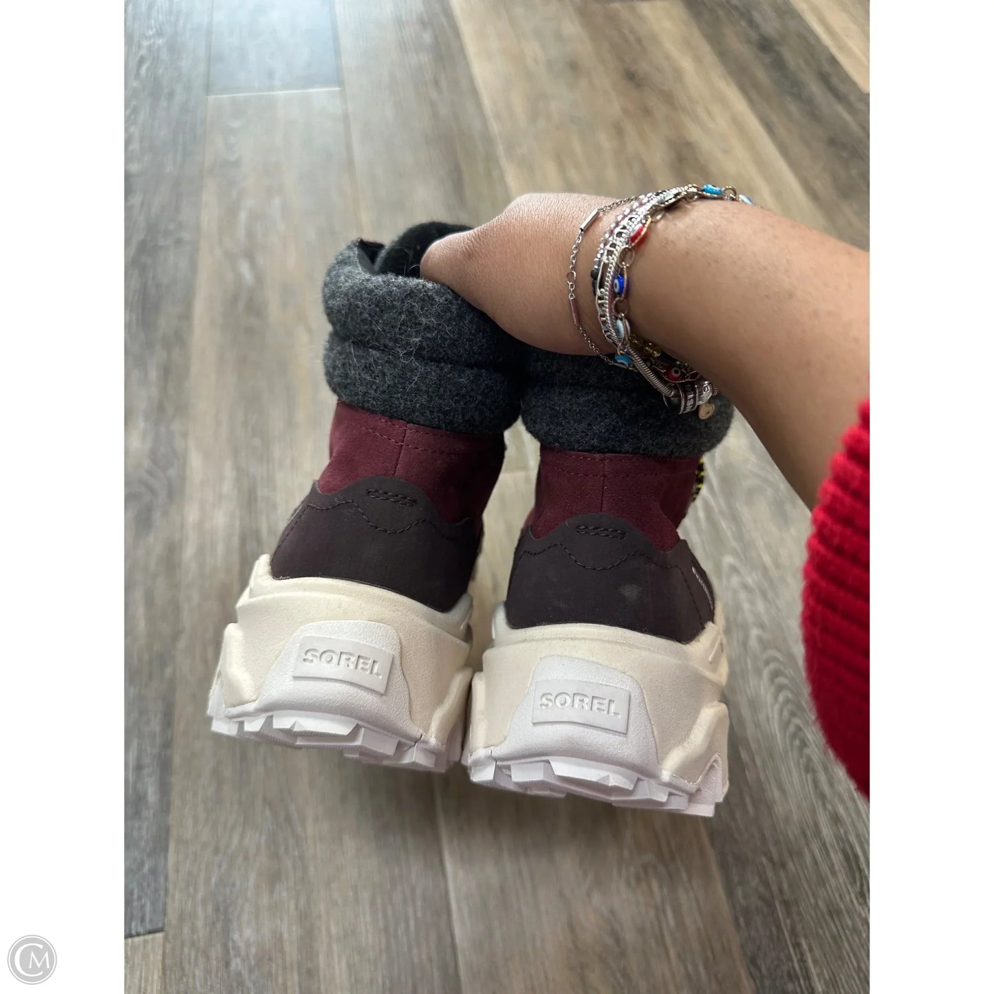 Boots Ankle Heels By Sorel In Red, Size: 9.5