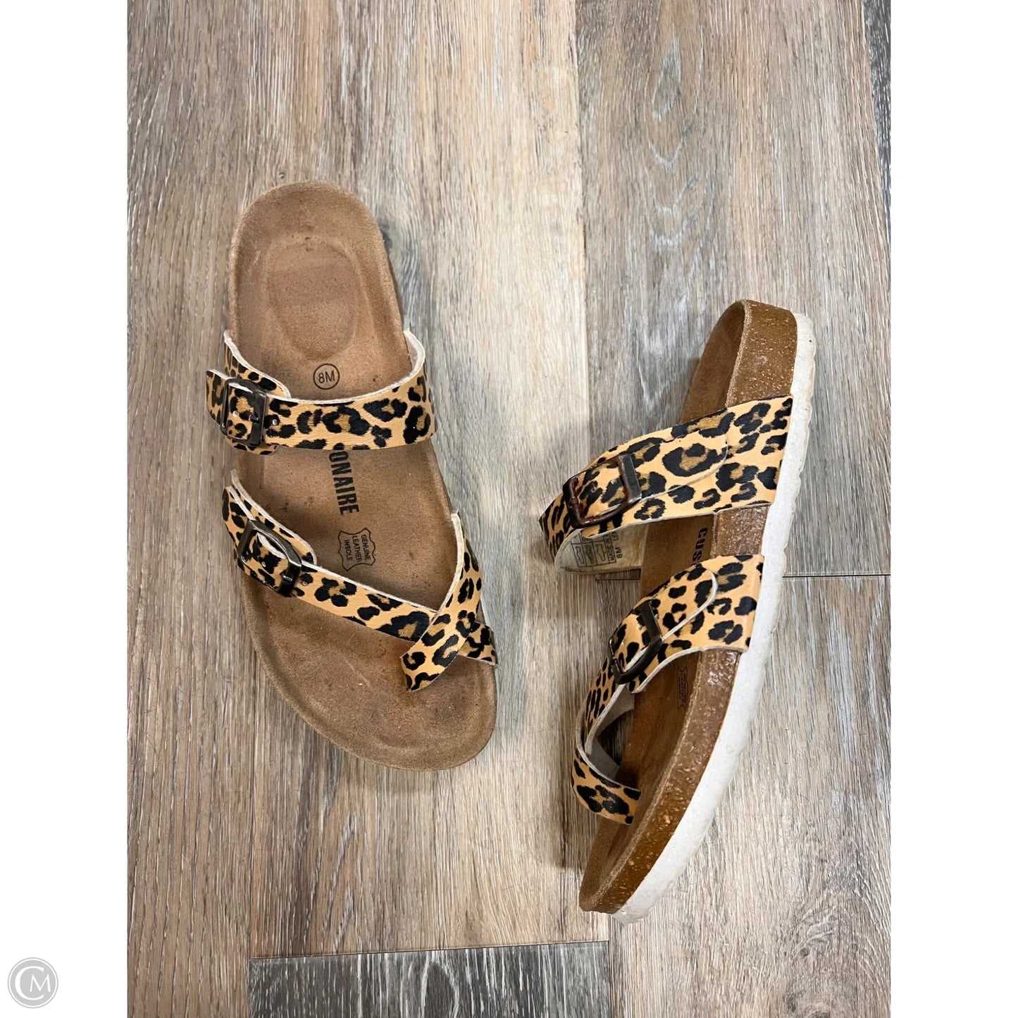 Sandals Flats By Cushionaire In Animal Print, Size: 8