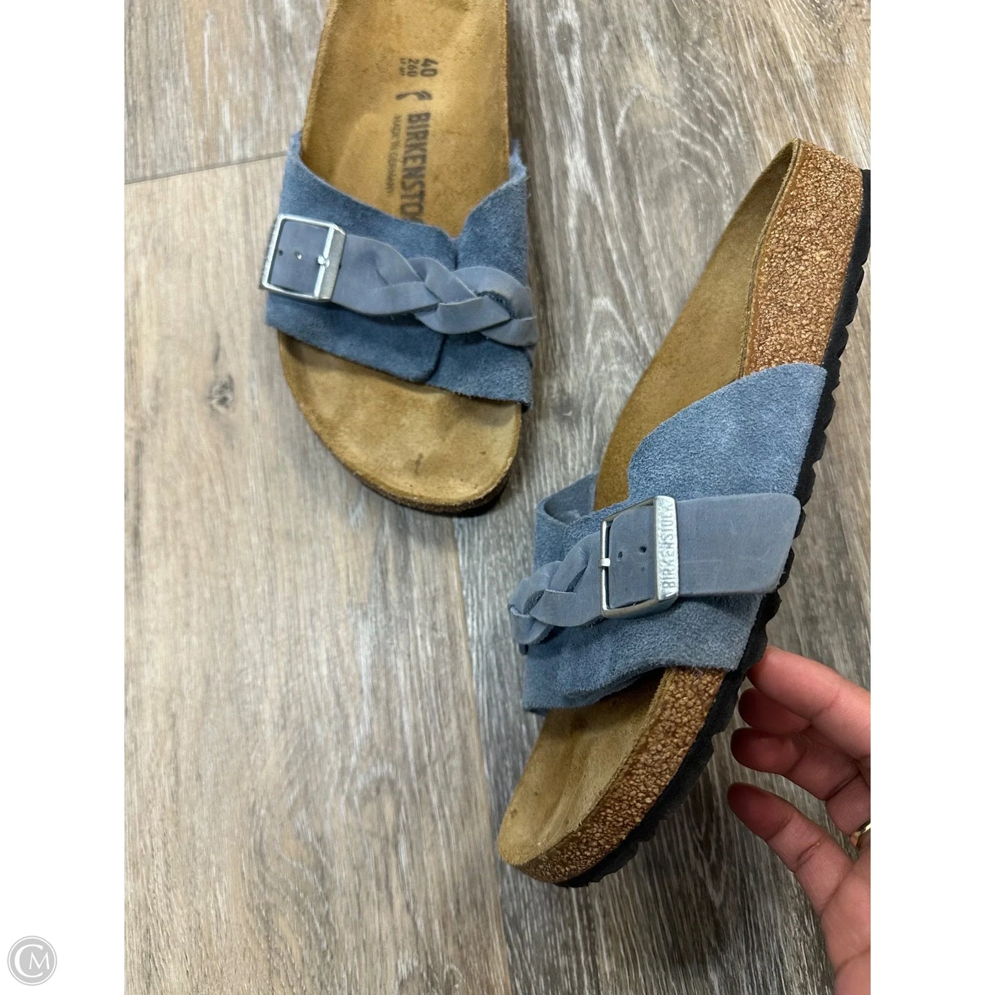 Shoes Flats By Birkenstock In Blue, Size: 9