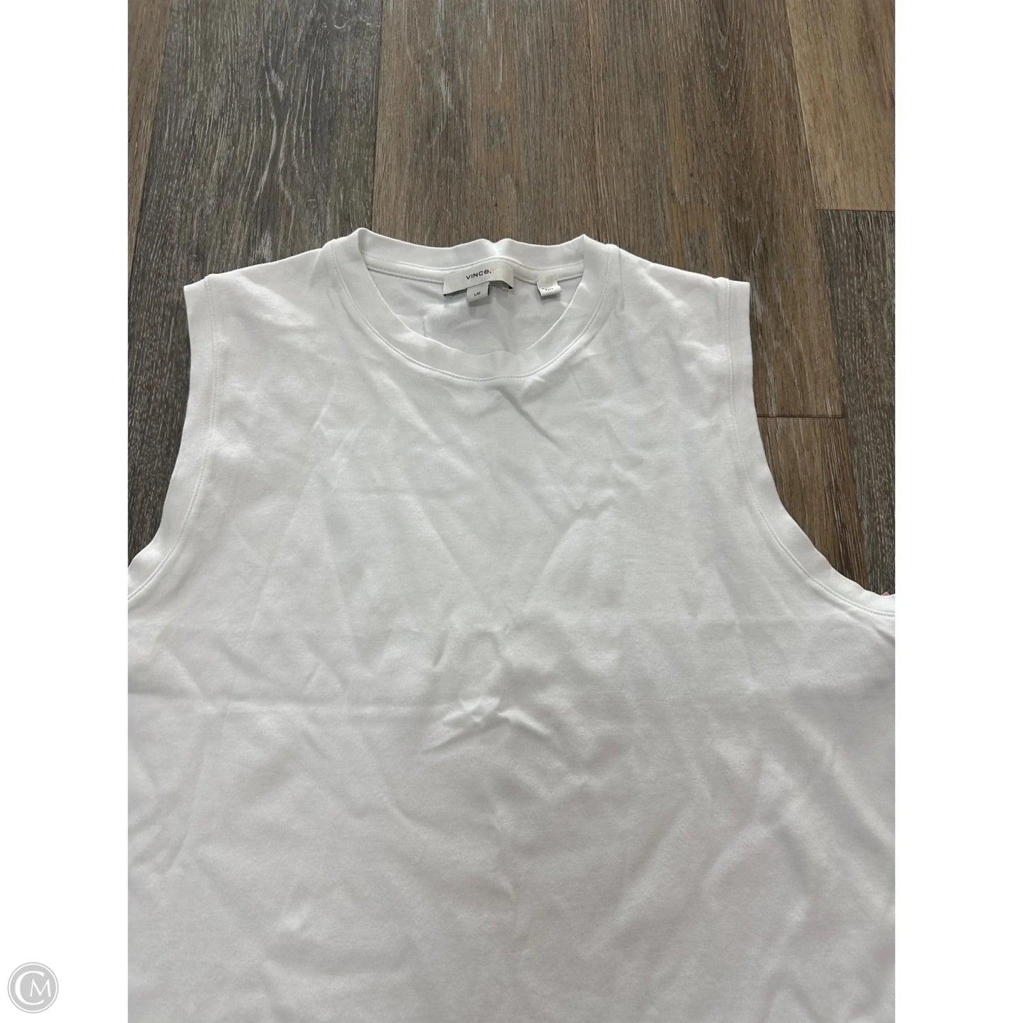 Top Sleeveless By Vince In White, Size: L