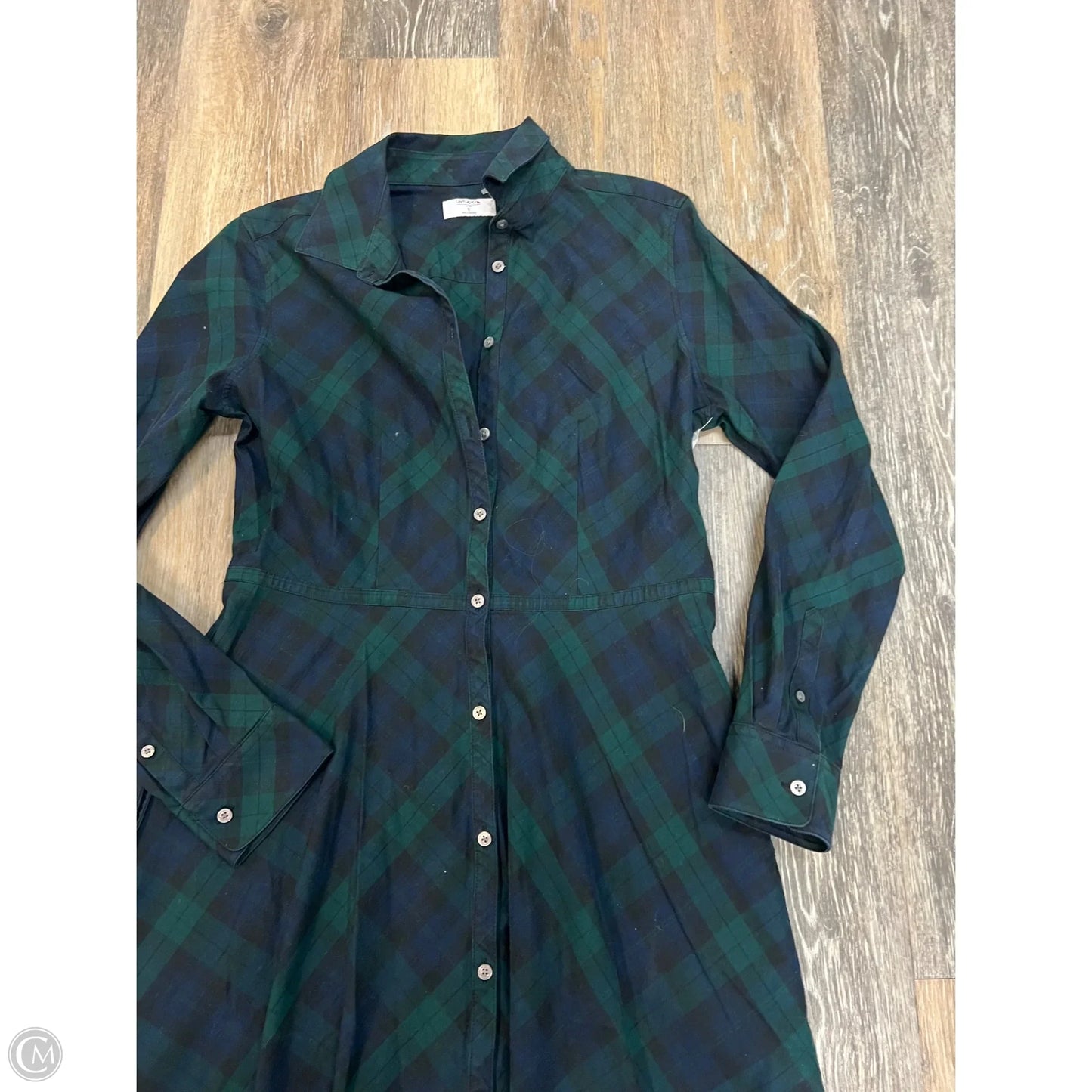 Dress Casual Midi By Untuck it In Plaid Pattern, Size: 8