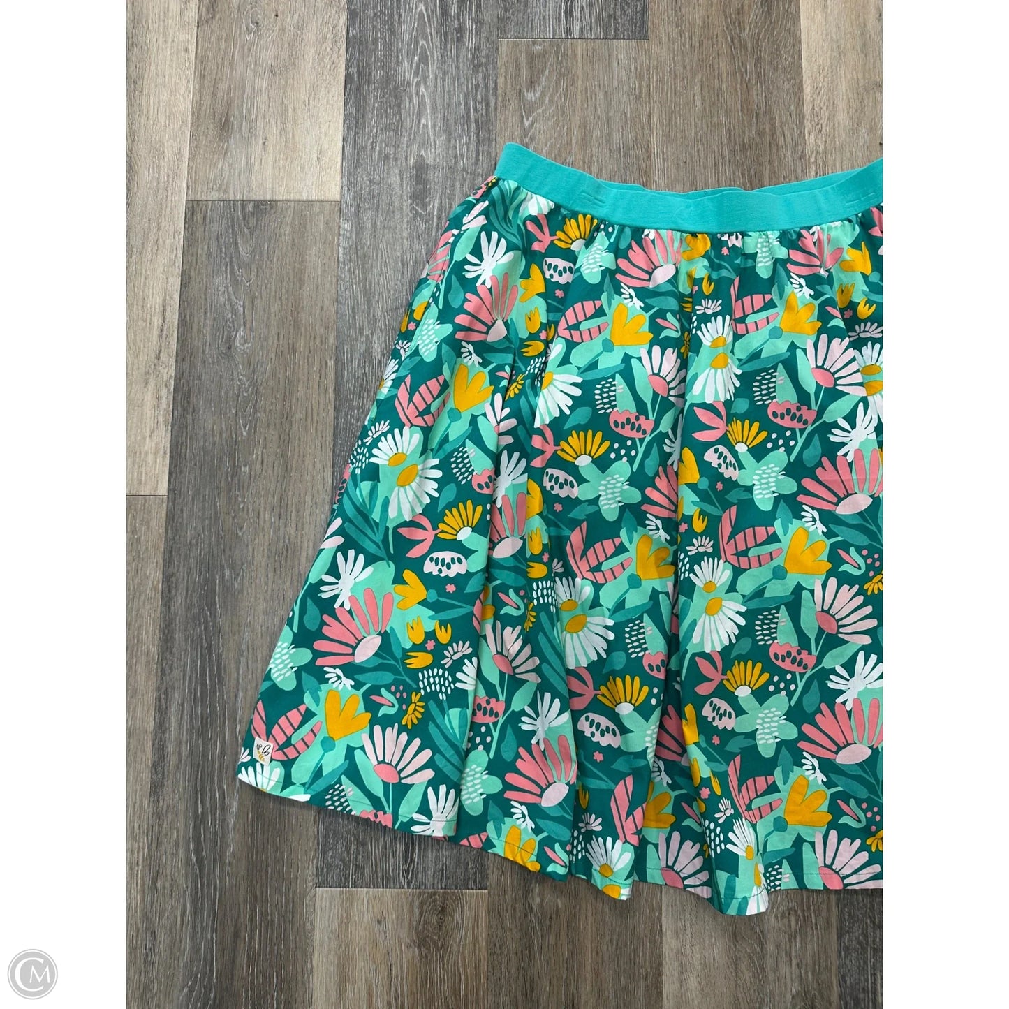 Skirt Midi By Wild Flowers In Blue, Size: Xlarge