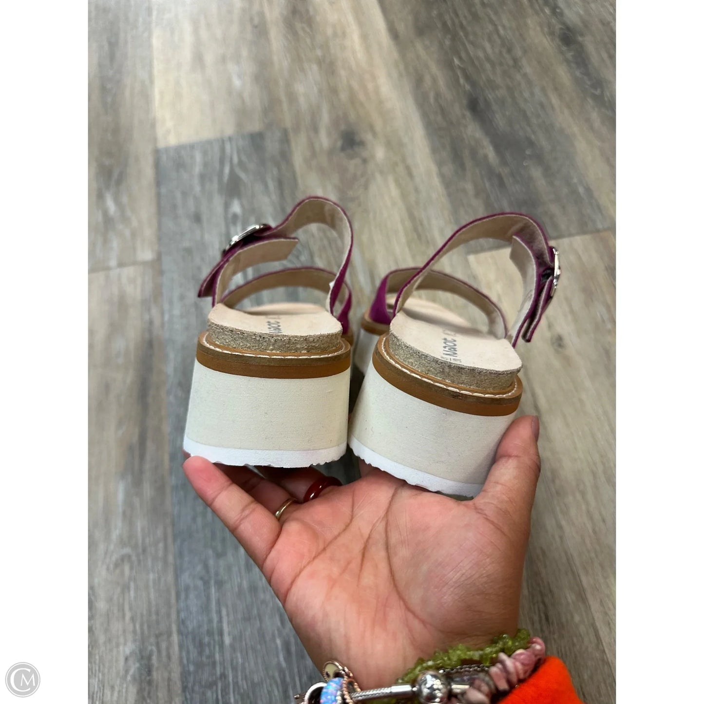 Sandals Heels Wedge By Naot In Purple, Size: 10