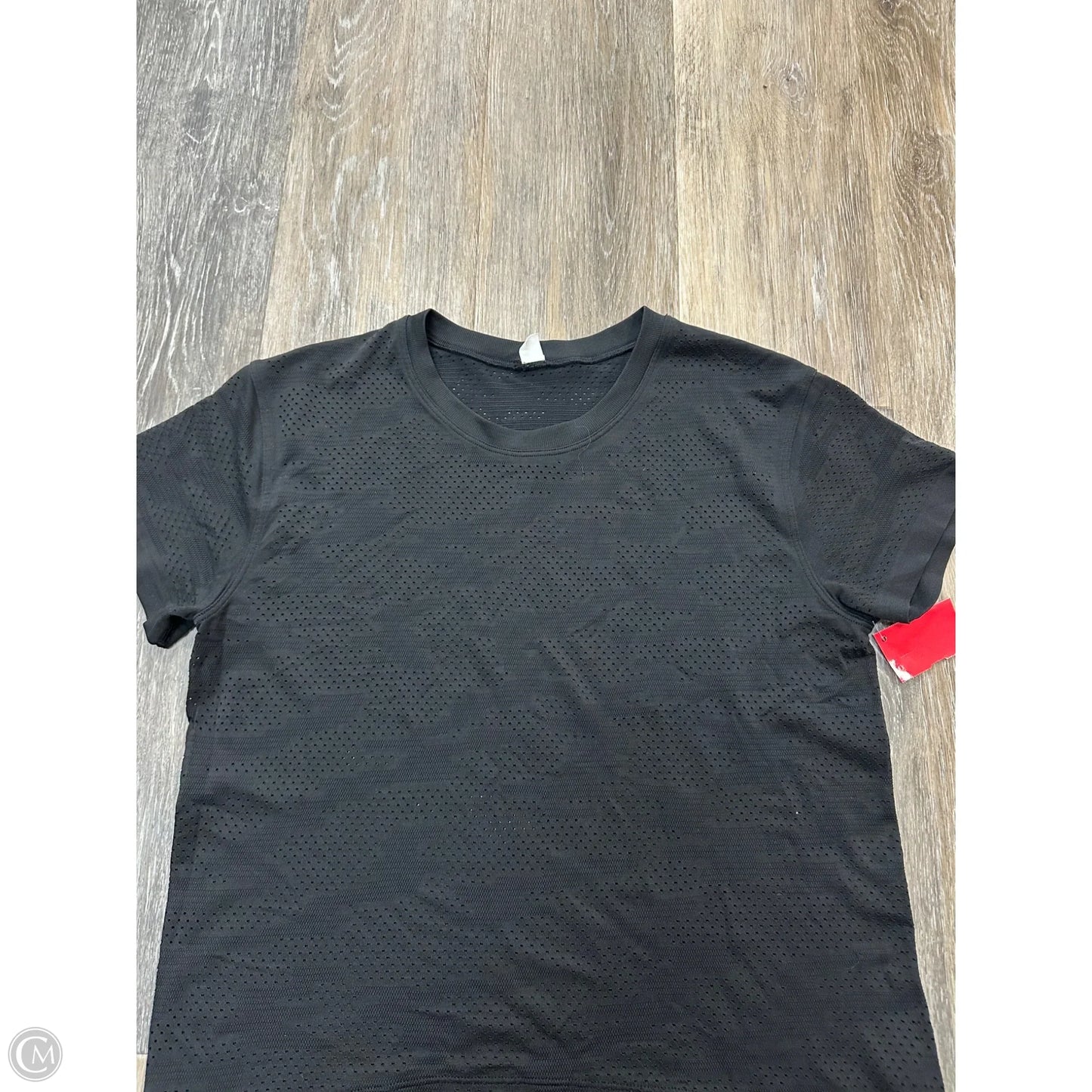 Athletic Top Short Sleeve By Lululemon In Black, Size: 6