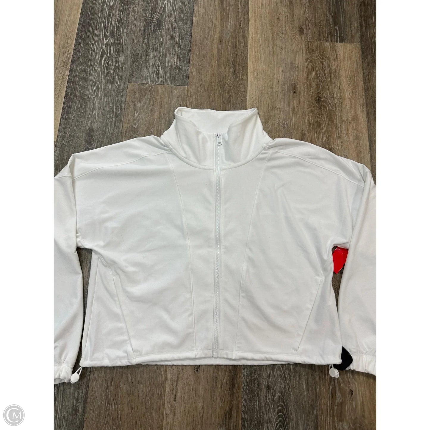 Athletic Jacket By Abercrombie And Fitch In White, Size: M