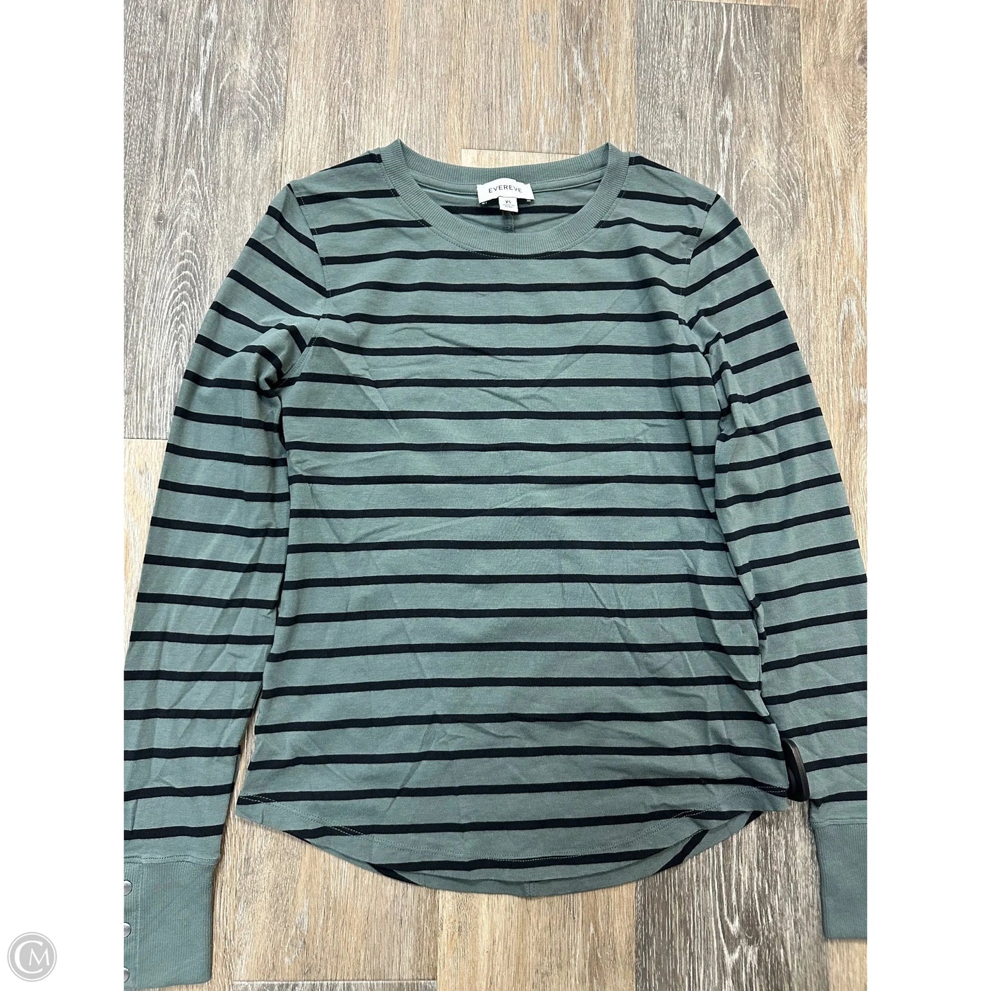 Top Long Sleeve By Evereve In Green, Size: Xs