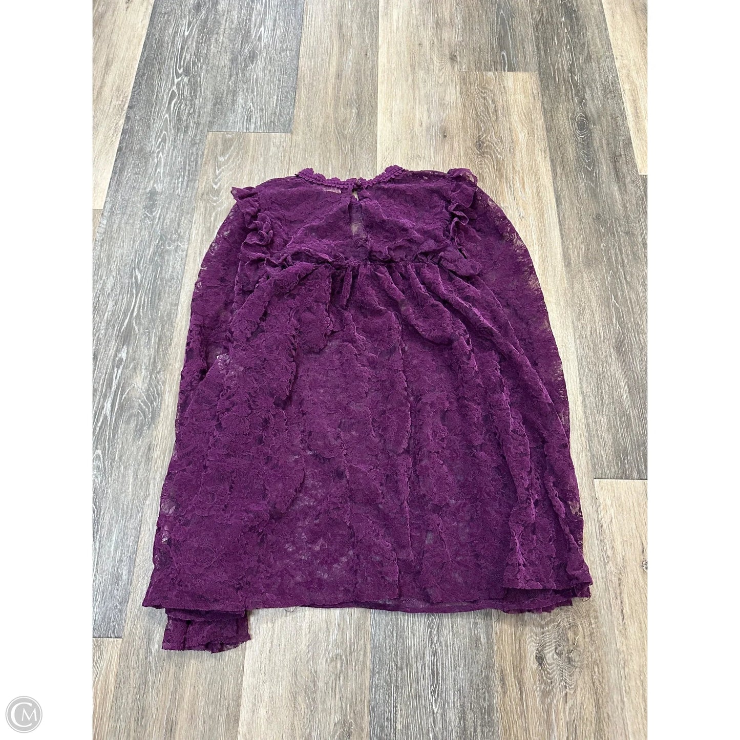 Blouse Long Sleeve By Chrysanthemum In Purple, Size: L
