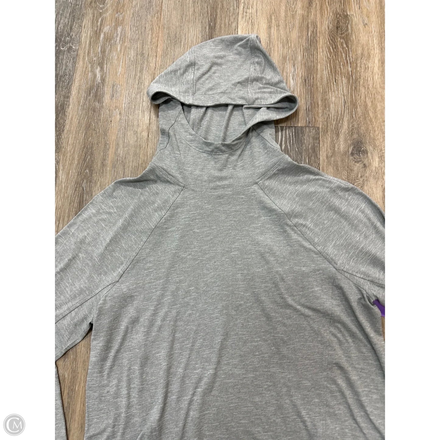 Athletic Top Long Sleeve Hoodie By Prana In Grey, Size: S
